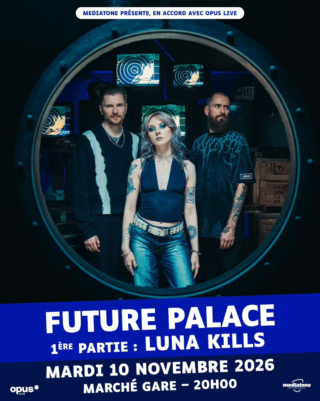 Affiche Future Palace en concert au Marché Gare