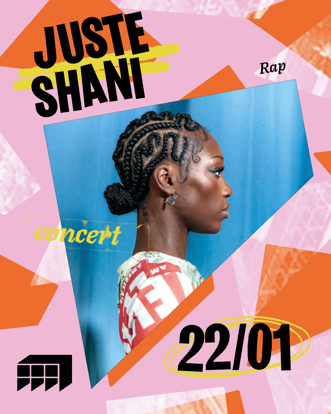 Juste Shani en concert au Marché Gare le Ven 22 jan