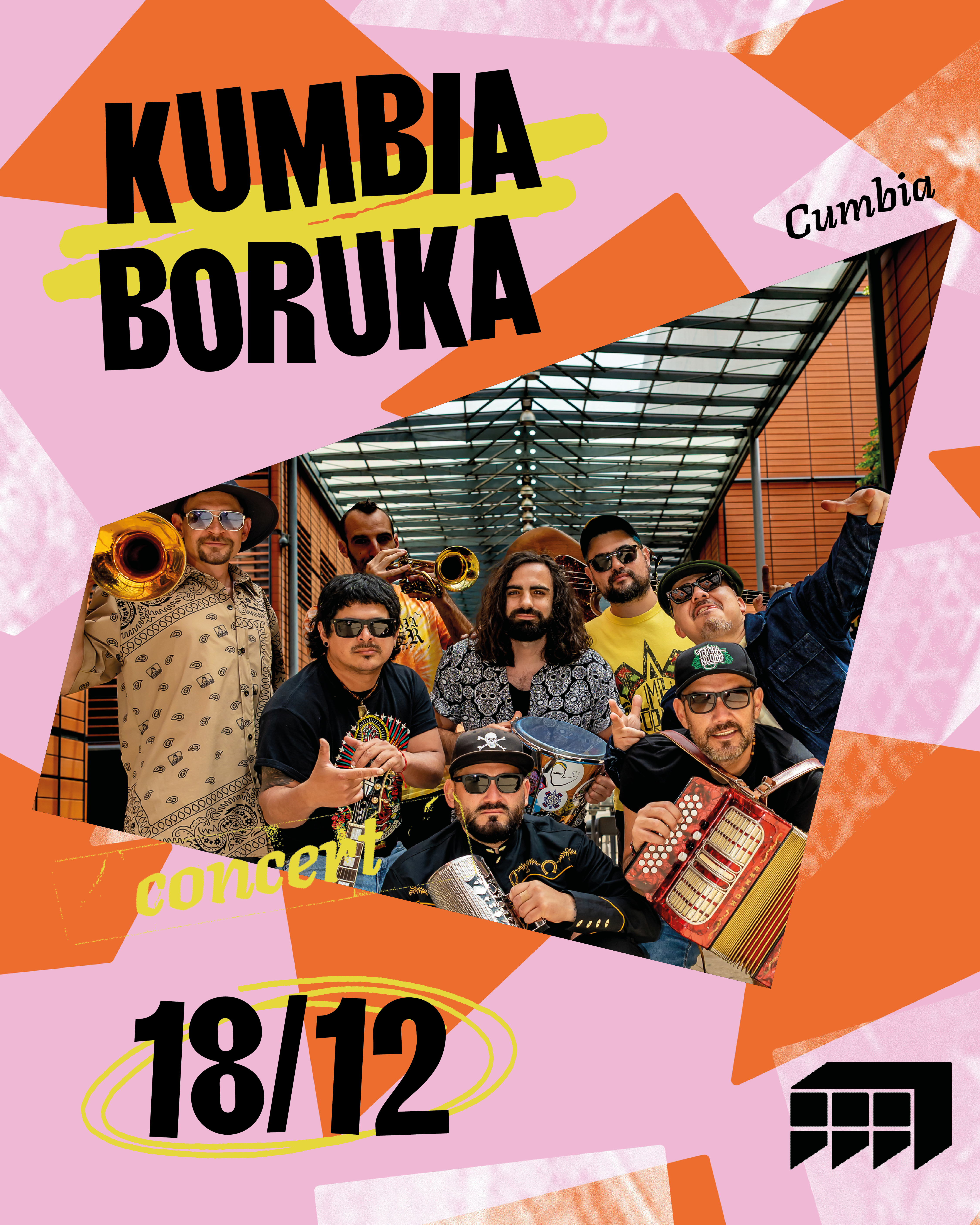 Kumbia Boruka en concert au Marché Gare le Ven 18 déc